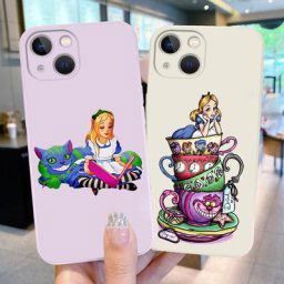 Coque de téléphone avec ULliquide conte de fées Alice au pays des merveilles coque pour Apple