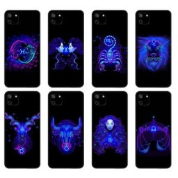 Noir tpu Pour OPPO Realme C11 Pour Realme C 11 RealmeC11 Dos RMX2185 Housse Pare-chocs Signes Du