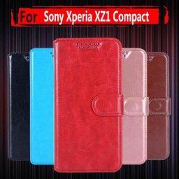 Étui à rabat en cuir PU pour Sony Xperia XZ1 Compact G8441 étui portefeuille de 4.6 pouces