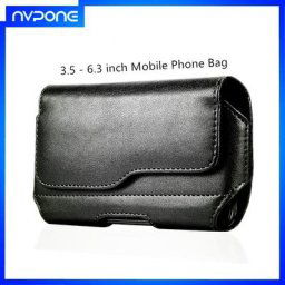 Sac en cuir pour téléphone portable de 3.5 à 6.3 pouces pochette avec clip ceinture pour iPhone 7 8