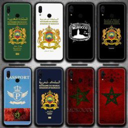Coque de téléphone portable style passeport marocain pour Huawei Y6P Y8S Y8P Y5II Y5 Y6 2019 P