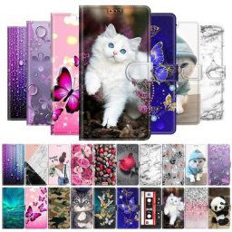 Étui portefeuille en cuir à rabat peint pour Samsung Galaxy A12 A32 A42 A52 A72 A51 A71 S21