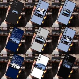 Coque arrière de téléphone portable étui de voiture bleu I30N pour Samsung Galaxy S20 FE S9 S10