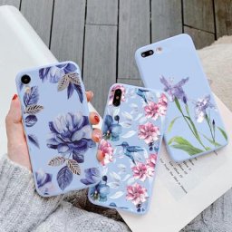 Bleu Fleur Oiseau Plante Pour Samsung Galaxy A50 A51 A52 A70 A71 A72 A32 A31 A40 A21S A12 A10 S21