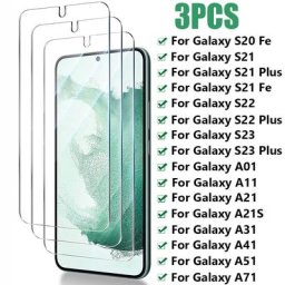 Protecteur d'Écran en Verre pour Samsung Galaxy S23 S22 S21 Plus S20 Fe A51 A71 A21S A31