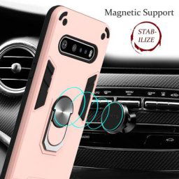 Coque de protection antichoc avec anneau magnétique pour téléphone LG compatible avec modèles V60