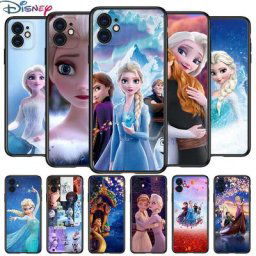 Coque de téléphone noire souple motif princesse Aisha congelée étui pour Apple iPhone 12 Pro Max