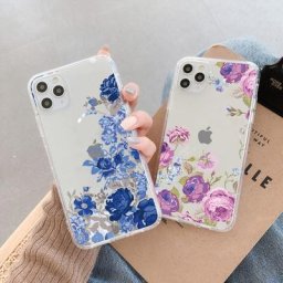 Coque de téléphone transparente en silicone de luxe pour iPhone fleur pare-chocs 13 12 11