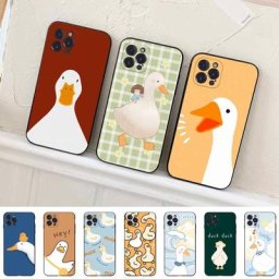 Coque de téléphone en canard pour iPhone coque en TPU souple 13 Pro MAX 14 11 12 Mini X XS Poly 6