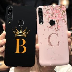 Pour Huawei Y9 Premier Y9S 2019 Mignon Lettres Couronne Mat Silicone Souple Couverture Arrière Pour