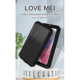 LoveMei-Coque de protection en métal précieux pour Samsung Galaxy A53 étui original injuste 360