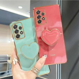 Étui en forme de coeur d'amour pour Samsung Galaxy A53 A33 A73 A13 A23 A52 A32 A72 placage