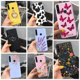 Coque de téléphone Huawei Y6P/Y7P étui souple avec motif papillon et fleur peint nouvelle