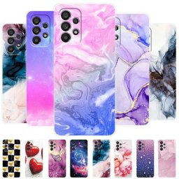 Coque de téléphone transparente en silicone pour Samsung Galaxy coque arrière en marbre bonbon A32