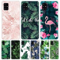 Coque de téléphone fleur de cuir chevelu vert plante tropicale pour Samsung Galaxy A52 A53 A54
