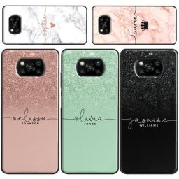 Coque à paillettes initiales personnalisées pour Xiaomi POCO Bery Pro M3 F1 F3 Mi 11 Ultra