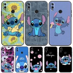 Coque souple noire à motif de dessin animé mignon Stitch étui pour Honor X6 4G X7 4G X8 X9 4G 5G