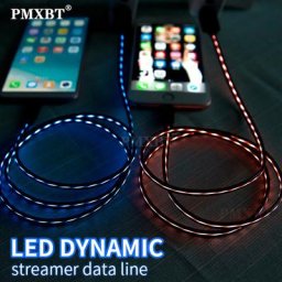 Câble de charge USB de type C pour téléphone portable Smart Glow éclairage flux Shoous diviseur
