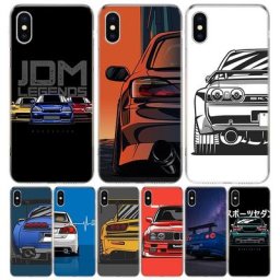 Coque de téléphone JDM Sports Car Comic coque souple iPhone 14 11 12 13 Pro Max Xr X Xs