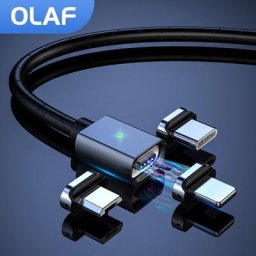 OLAF-Câble Micro USB/Type-C Magnétique 3A pour Recharge Rapide et Transfert de Données Cordon de