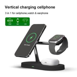 Support de chargeur magnétique sans fil 3 en 1 Station de charge rapide pour iPhone 13 12 Pro Max