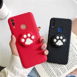 Étui en TPU souple avec support de patte de chien et de chat pour Samsung Galaxy coque Candy A51