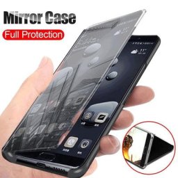 Étui à rabat en cuir miroir intelligent pour Samsung Galaxy S8 S9 Plus S10e Note 9 pas 8 360