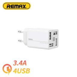 Remax-Mini chargeur de voyage USB 3 4 A adaptateur mural portable 4 ports pour iPhone Huawei