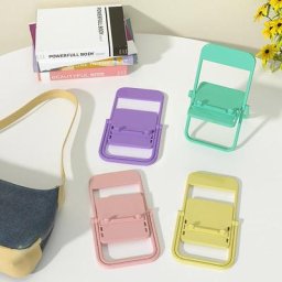 Support de chaise pour téléphone portable 3 vitesses réglables pliable pour Mini maison de poupée