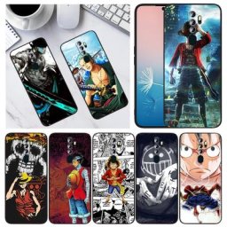 Coque de téléphone noire dessin animé japonais une pièce pour OPPO Find X5 X3 F21 Neo Lite A96