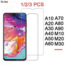 Protecteur d'écran pour Samsung A50 A40 A70 A80 A90 A60 lot de 3 pièces verre de protection