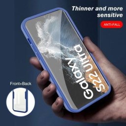 Coque de protection complète à 360 ° pour Samsung Galaxy S22 Ultra S22 Plus 5G film l'horloge