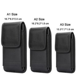 Sac de ceinture en tissu de nylon pour hommes fente pour carte téléphone portable sac de ceinture