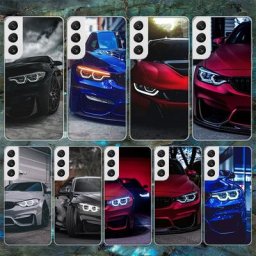 Coque de téléphone souple BMW voiture bleue et rouge Samsung Galaxy S23 S22 Ultra S21 Plus S20