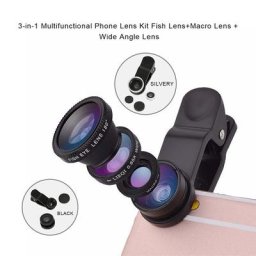 Kit d'objectif de téléphone multifonctionnel 3-en-1 objectif poisson Macro grand Angle