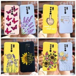 Étui en silicone souple pour Xiaomi Redmi 9 Prime coque peinte mignonne pare-chocs pour écouteurs