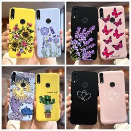 Coque arrière en silicone souple pour Huawei Honor 8C et 8X étui pare-chocs mignon peint en bonbon