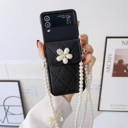 Étui de téléphone à bandoulière de luxe pour Samsung Galaxy Z Flip 3 4 Flip4 Flip3 5G fente