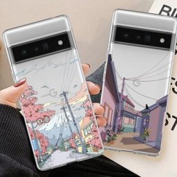 Coque de téléphone paysage Anime Japon Google Pixel 7a 7Pro 6a 6 6Pro 5G Clear Scenery