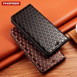 Étui en cuir véritable diamant de luxe pour Samsung Galaxy housse pour modèles A10 A20 A30 A40