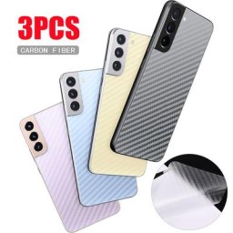 Protecteur d'écran 3D en Fiber de carbone Film de protection arrière pour Samsung Galaxy S22 Plus