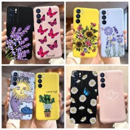 Coque de téléphone en silicone souple pour Oppo Rene 6 Pro Reno6 Lite housse de dessin animé fleur