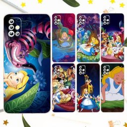 Disney-Coque de téléphone transparente Alice au pays des merveilles pour Samsung A73 A72 A71