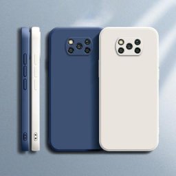 Coque de protection carrée en silicone liquide pour Xiaomi POCO Bery Pro NDavid Tage protection de
