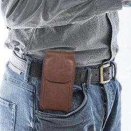Étui de téléphone à clip de ceinture en cuir véritable pour homme étui de voyage sac de taille