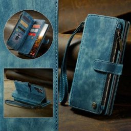 CaseMe – coque portefeuille en cuir à fermeture éclair étui pour Samsung S22 Ultra Galaxy A13 A33