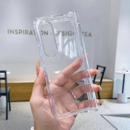 Coque transparente incassable à charnière pour Samsung Galaxy étui rigide pliable 3 plis 4 5G