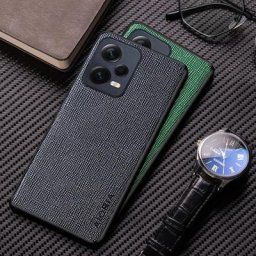 Étui en cuir PU pour Xiaomi PMédiateur phones X5 Pro 5G couleur unie texte graphique croisé