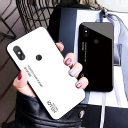 Coque arrière en verre trempé pour Xiaomi étui rigide avec dégradé de couleurs pour Mi Mix 2 2S 3 4