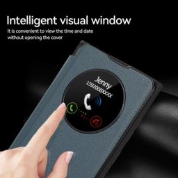 Étui en cuir Intelligent pour Samsung S22 Ultra fenêtre visuelle pour téléphone Galaxy S21 S30 Plus